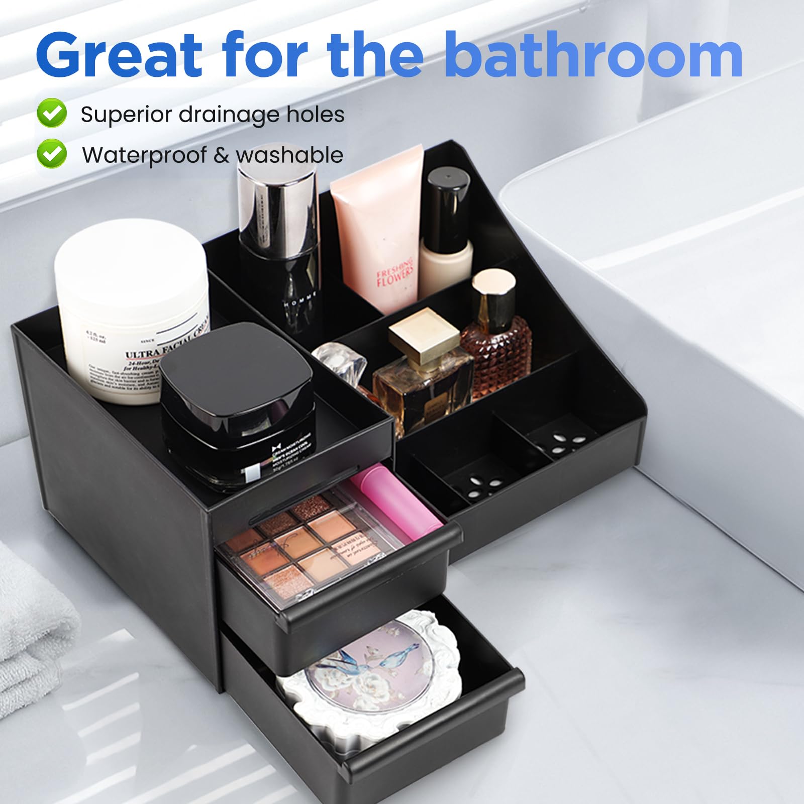 Forest Angle détail des compartiments pour organiser parfums et soins