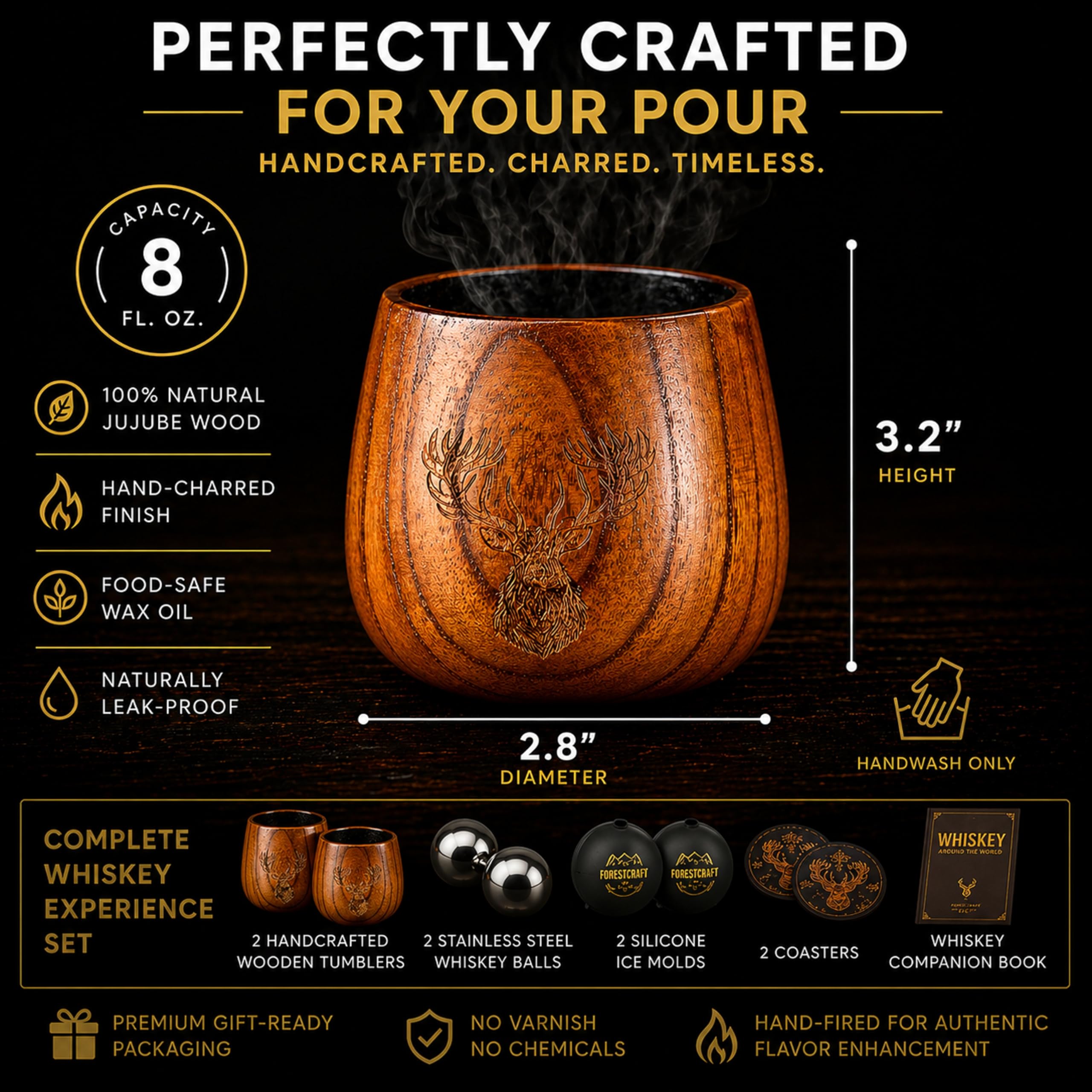 Forestcraft intérieur carbonisé du verre ajoutant arôme fumé subtil