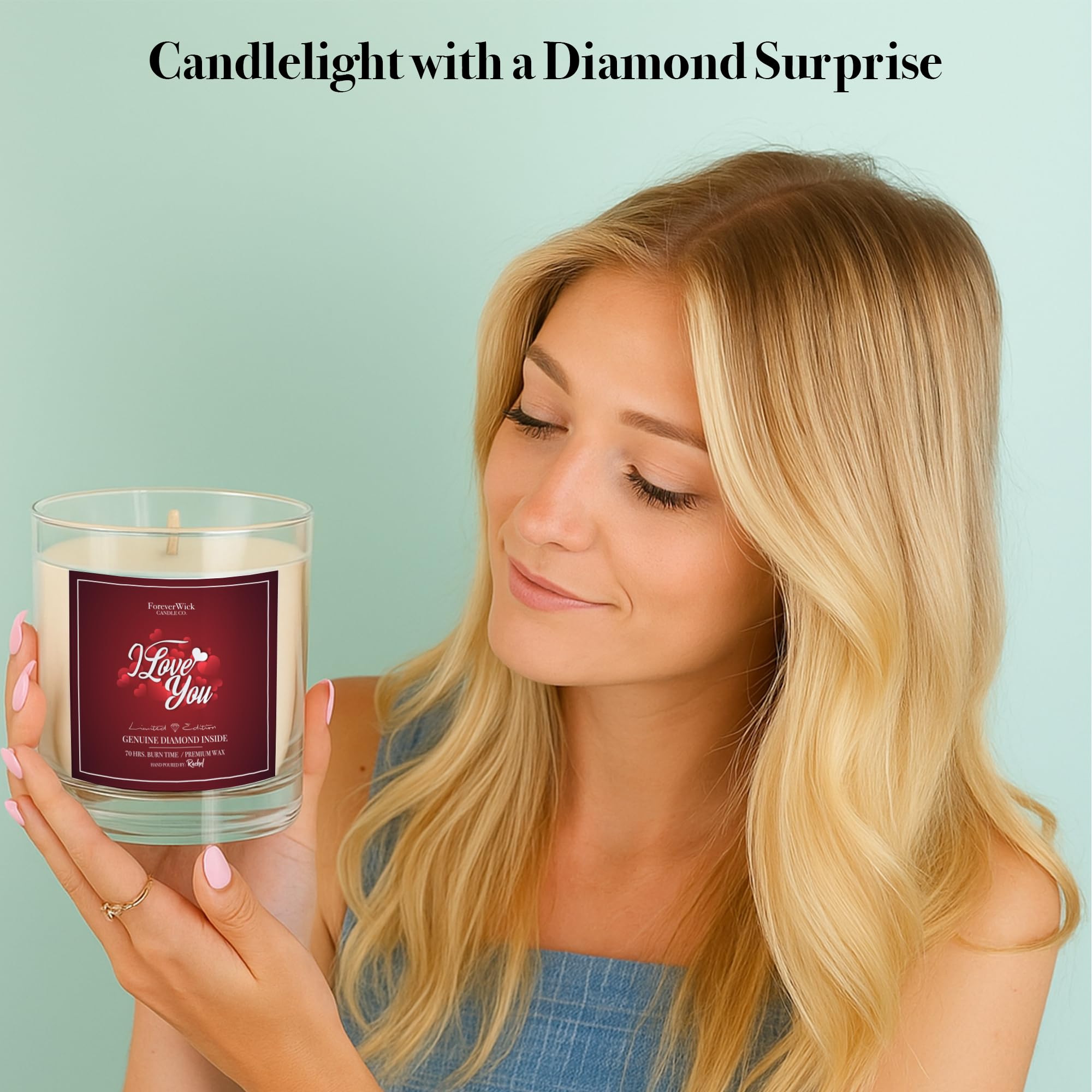 ForeverWick bougie sur table romantique créant ambiance chaleureuse