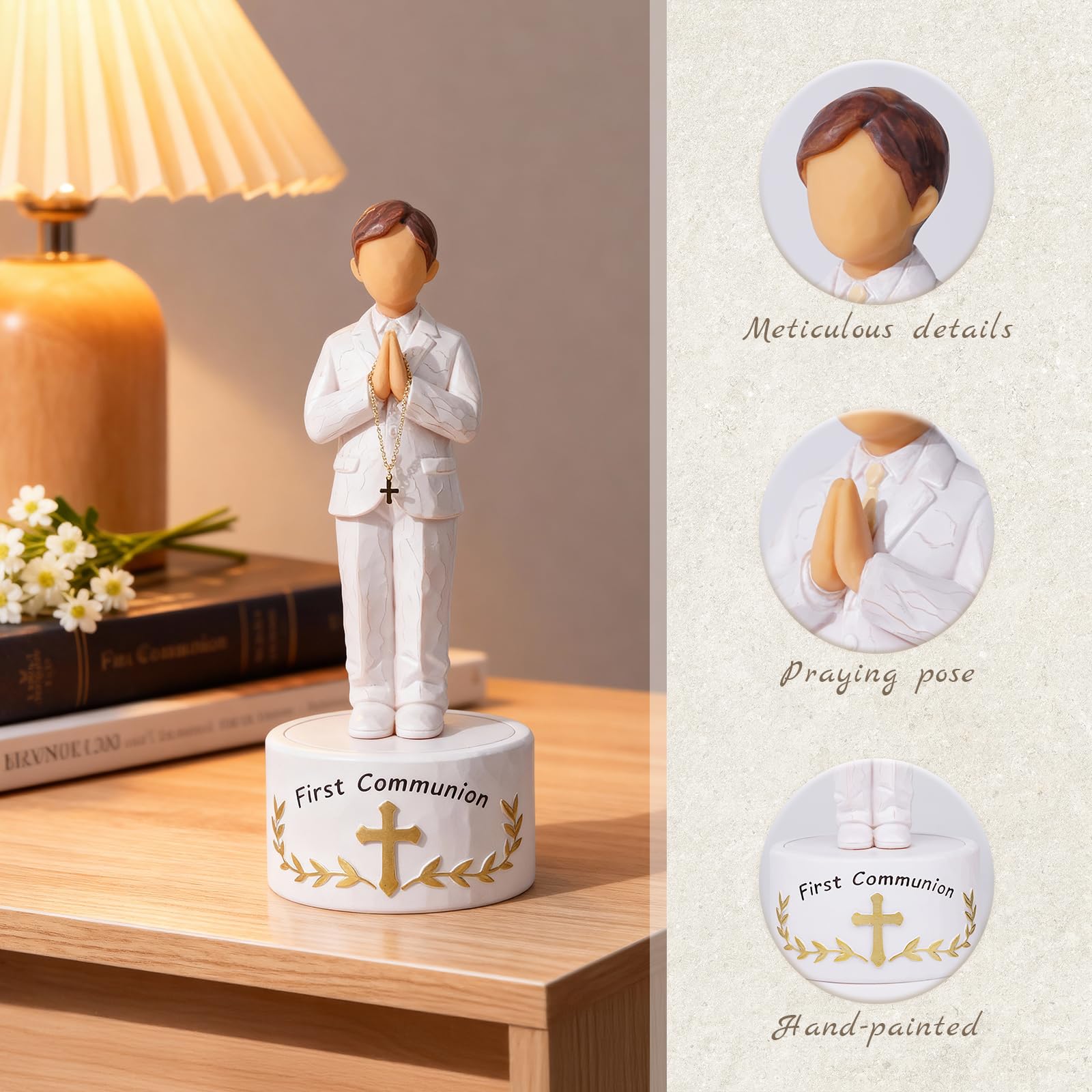 Formiele socle coffret gravé «First Communion» pour petits objets