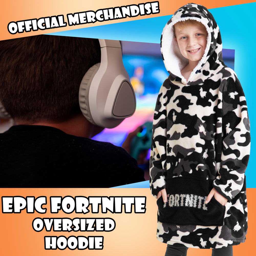 Fortnite adolescent portant le hoodie blanket en train de jouer, mobilité conservée