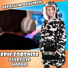 Fortnite adolescent portant le hoodie blanket en train de jouer, mobilité conservée