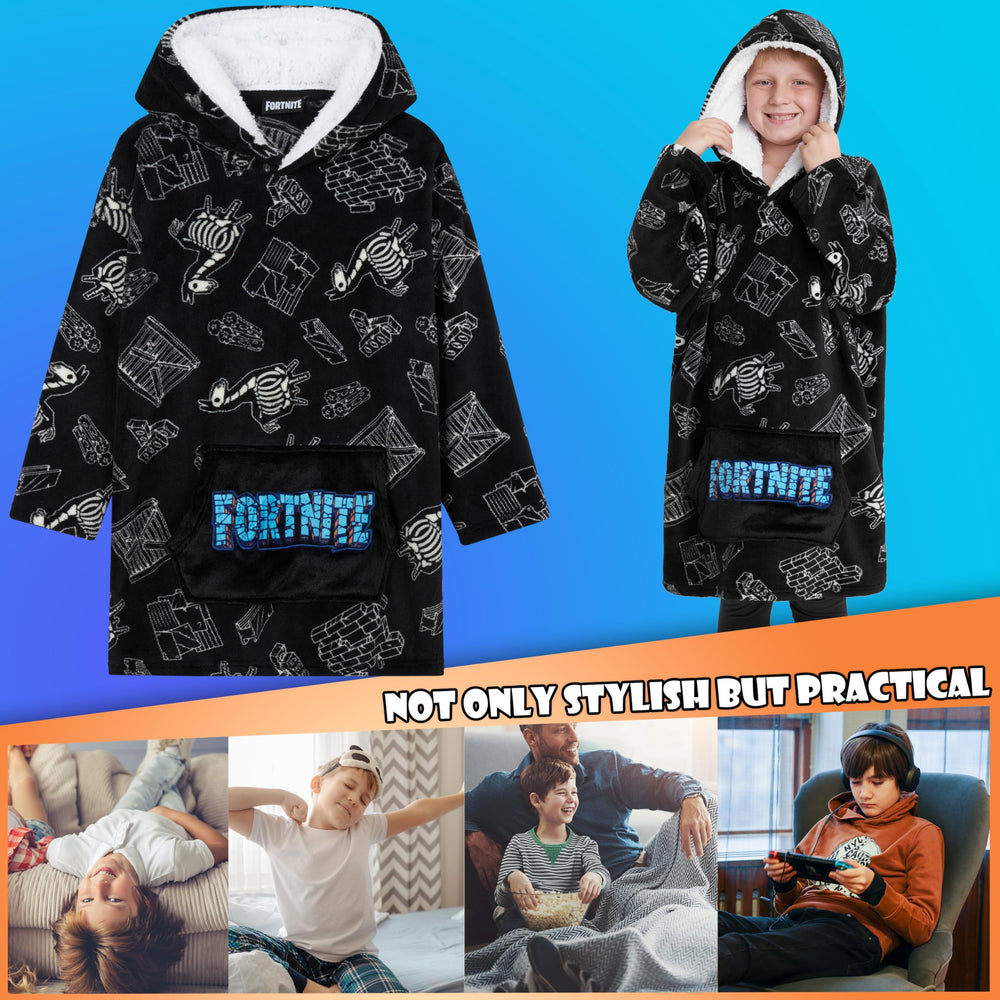 Fortnite capuche sherpa doublée offrant chaleur et douceur