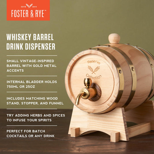 Foster & Rye gros plan du robinet offrant un versement précis et propre