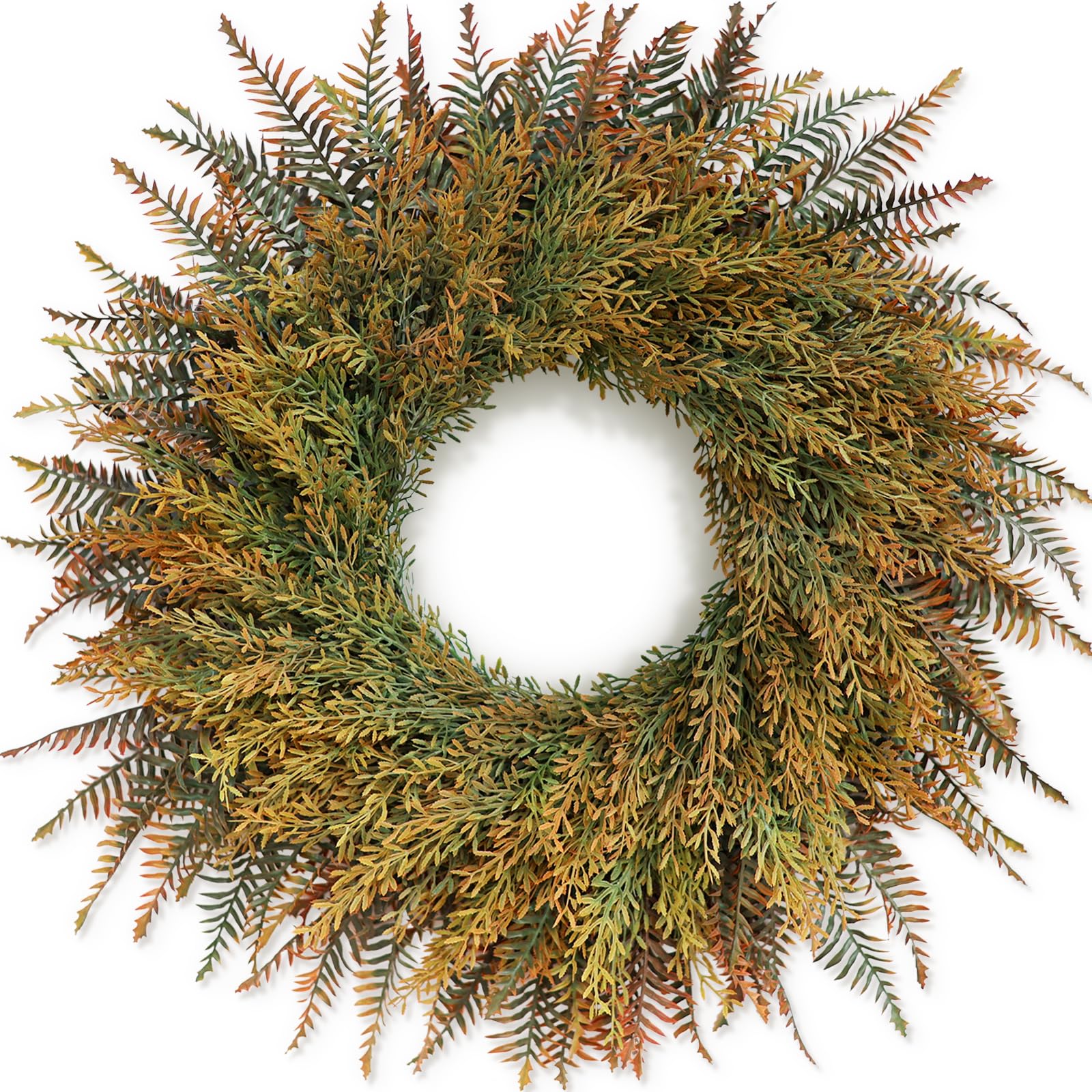 FOTEEWL couronne sur porte ouverte apporte accueil automnal chaleureux