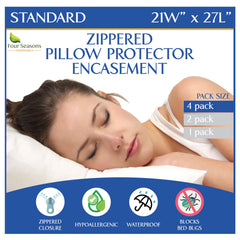Four Seasons Essentials housse avant emballage montrant protection imperméable