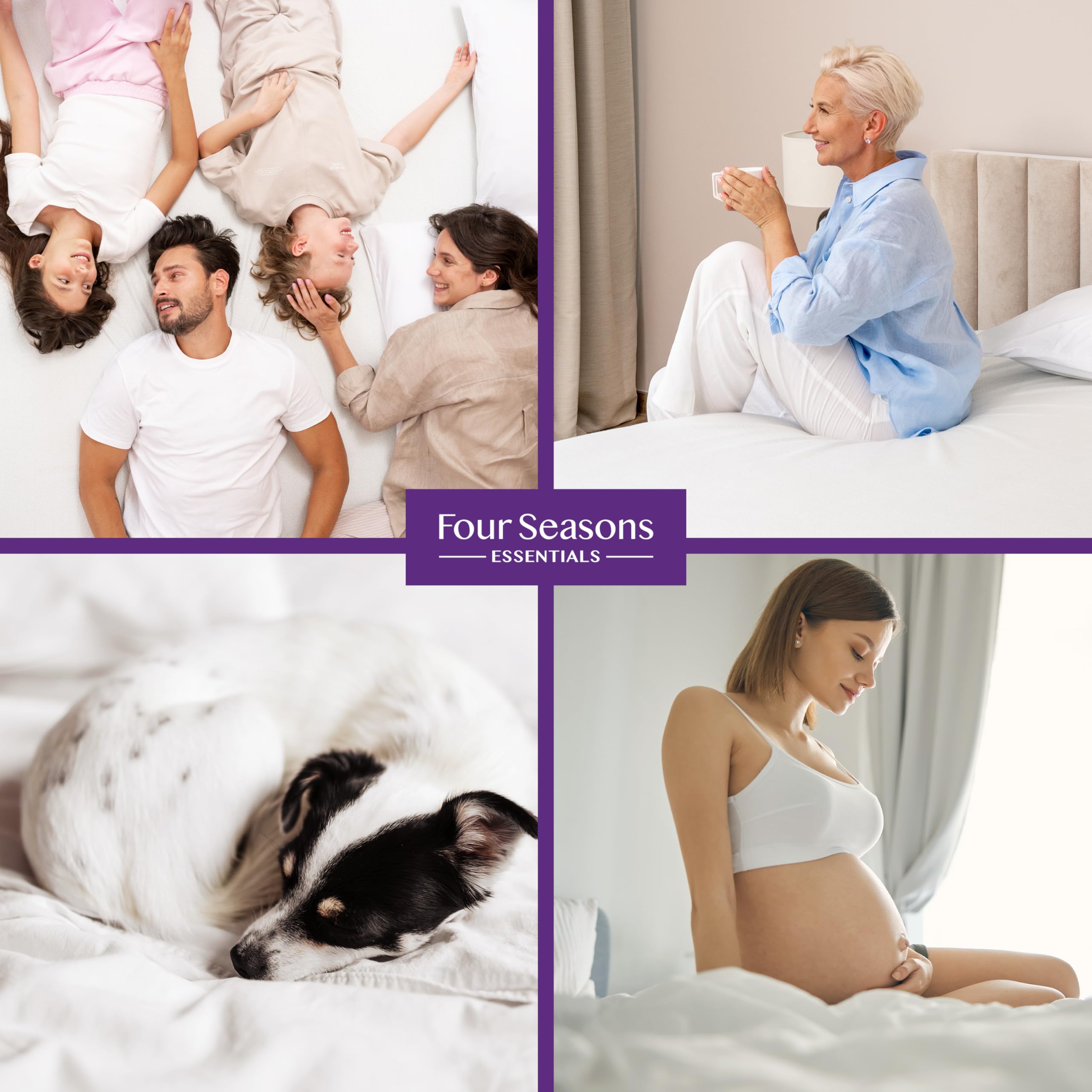 Four Seasons Essentials emballage et étiquette avec informations produit