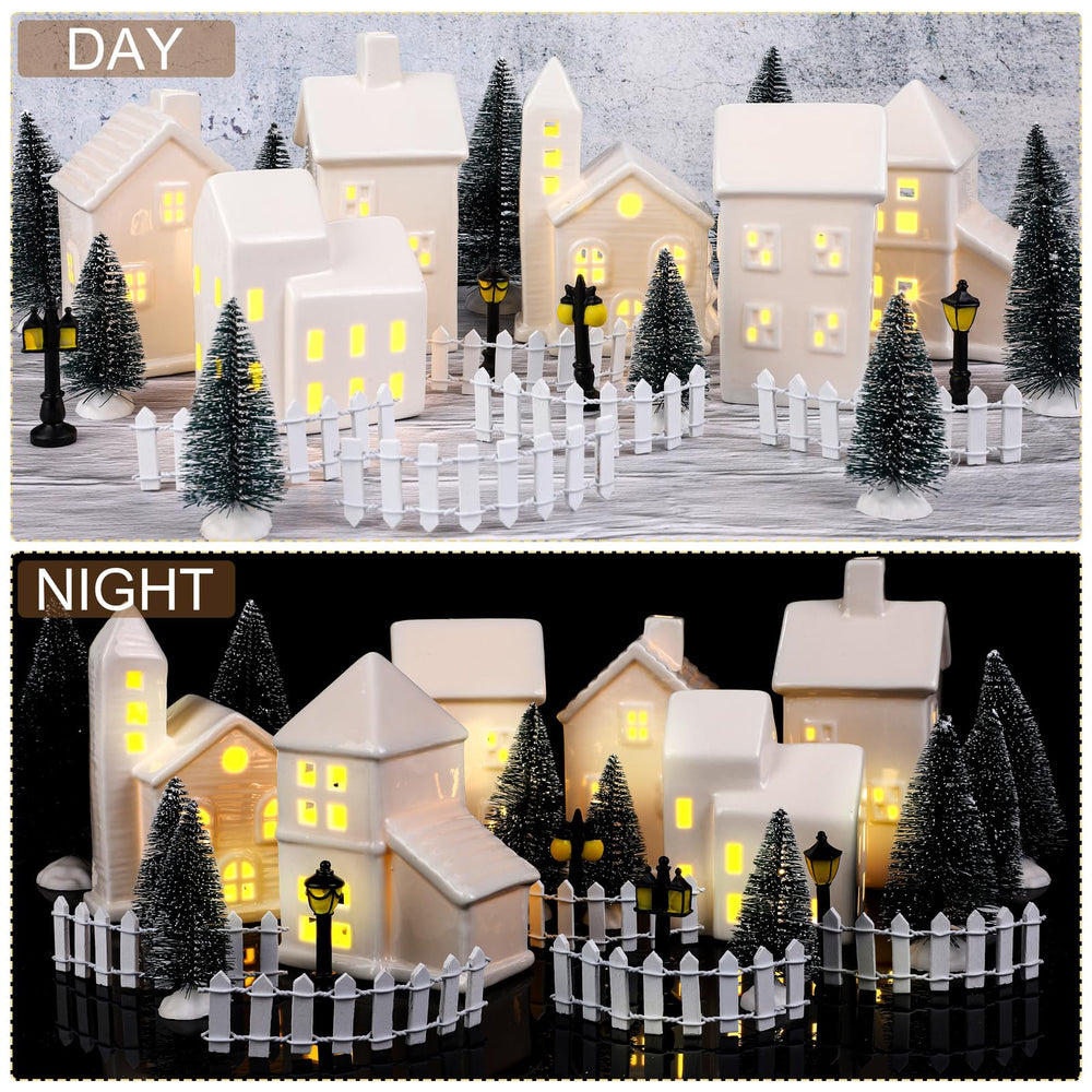 Fovths village installé sur une table de Noël pour ambiance festive instantanée