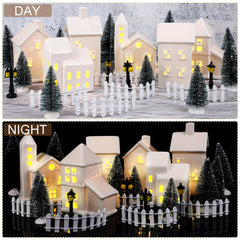Fovths village installé sur une table de Noël pour ambiance festive instantanée