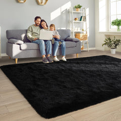 Foxmas tapis installé sous canapé modernisant la pièce et ajoutant confort