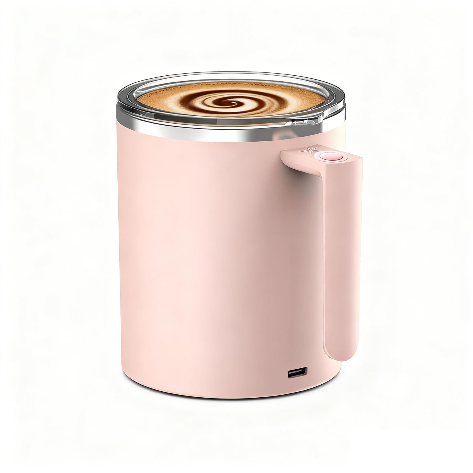 FOXNSK mug rose vue avant montrant design et capacité, facile à utiliser