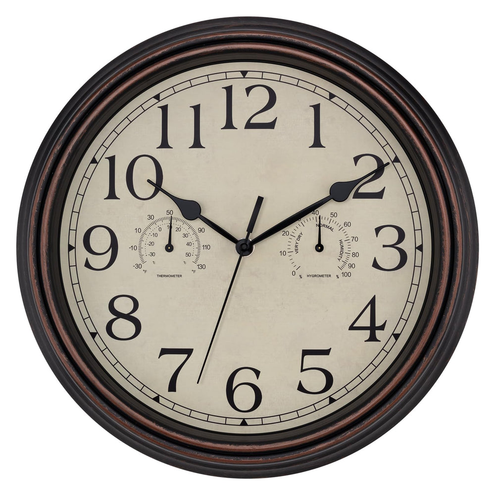 Foxtop horloge face bronze, design rétro et lisibilité renforcée