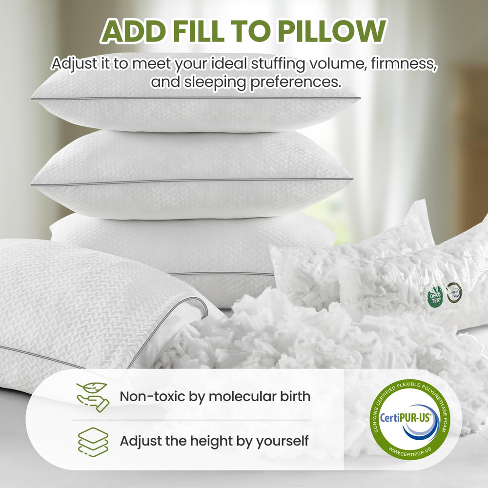 FP FLEXPEDIC oreillers taille Queen comparaison échelle visibilité dimensions réelles