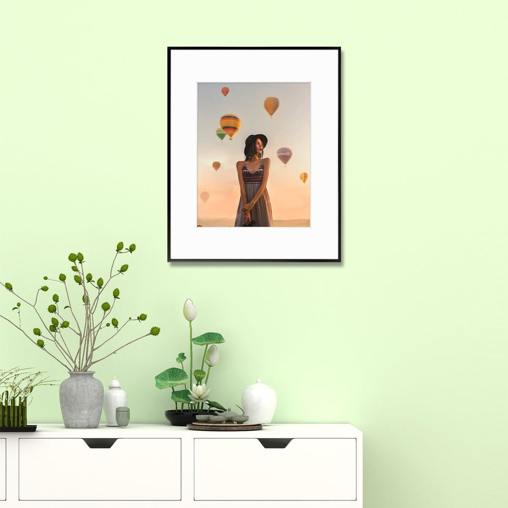 Frametory passe‑partout ouverture 10,5x13,5 pouces valorise le tirage
