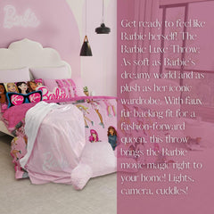 Franco couverture Barbie gros plan fausse fourrure, douceur visible
