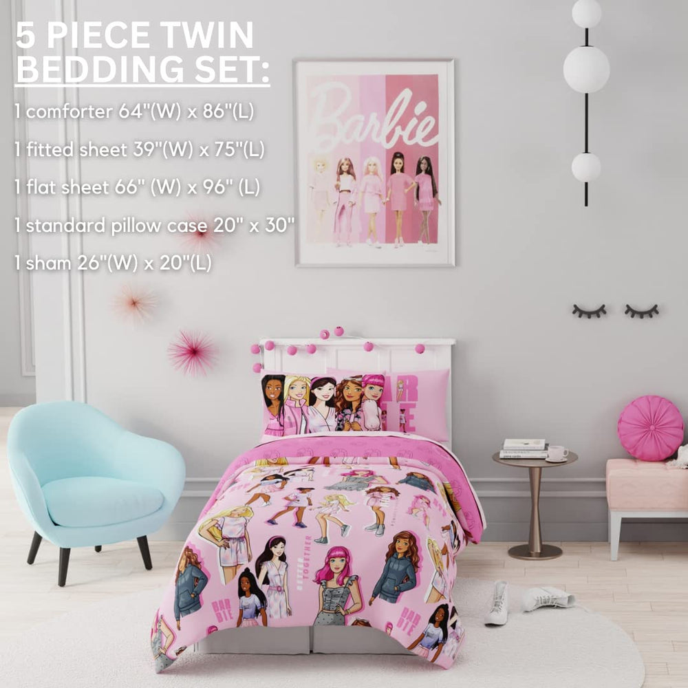 Franco Barbie couette réversible illustrant deux motifs et polyvalence