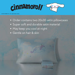 Franco Cinnamoroll gros plan satin lisse réduit friction cheveux