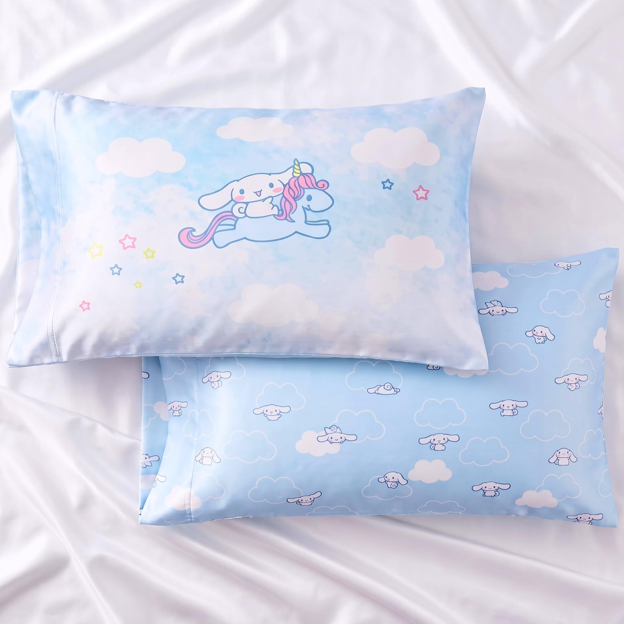 Franco Cinnamoroll taie face montrant motif et ambiance rêveuse