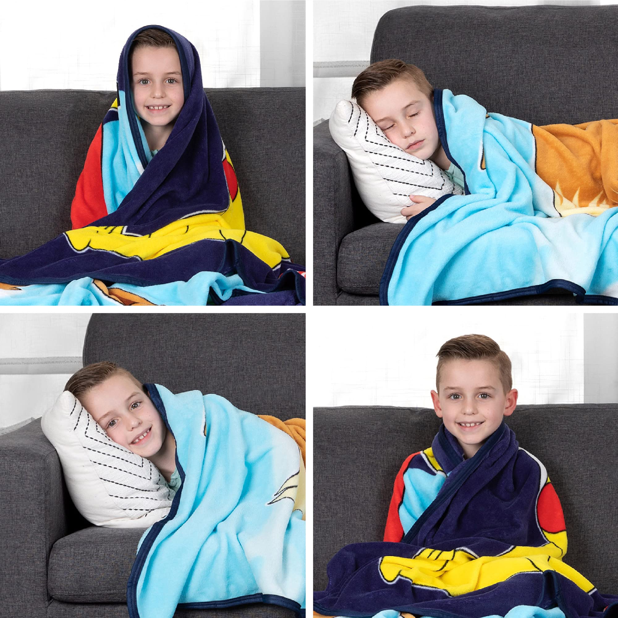 Franco couverture pliée prête à emporter pour voyages et soirées pyjama pratiques