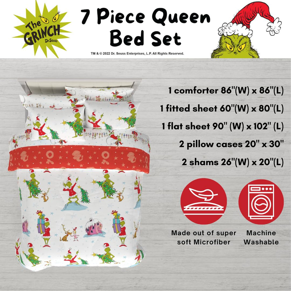 Franco Grinch By Dr. Seuss gros plan imprimé montrant couleurs vives durables