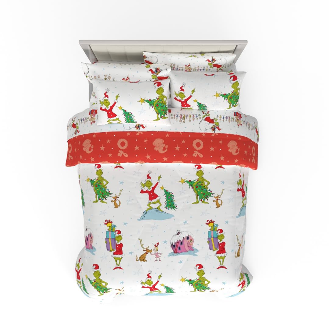 Franco Grinch By Dr. Seuss couette face joyeuse apportant décor festif