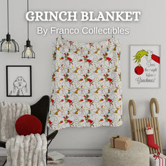 Franco Dr. Seuss The Grinch gros plan texture micro raschel, confort ultra-doux