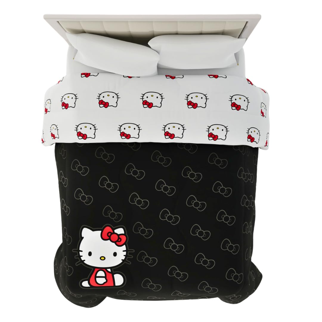 Franco Hello Kitty face avant sur fond noir, look élégant et raffiné