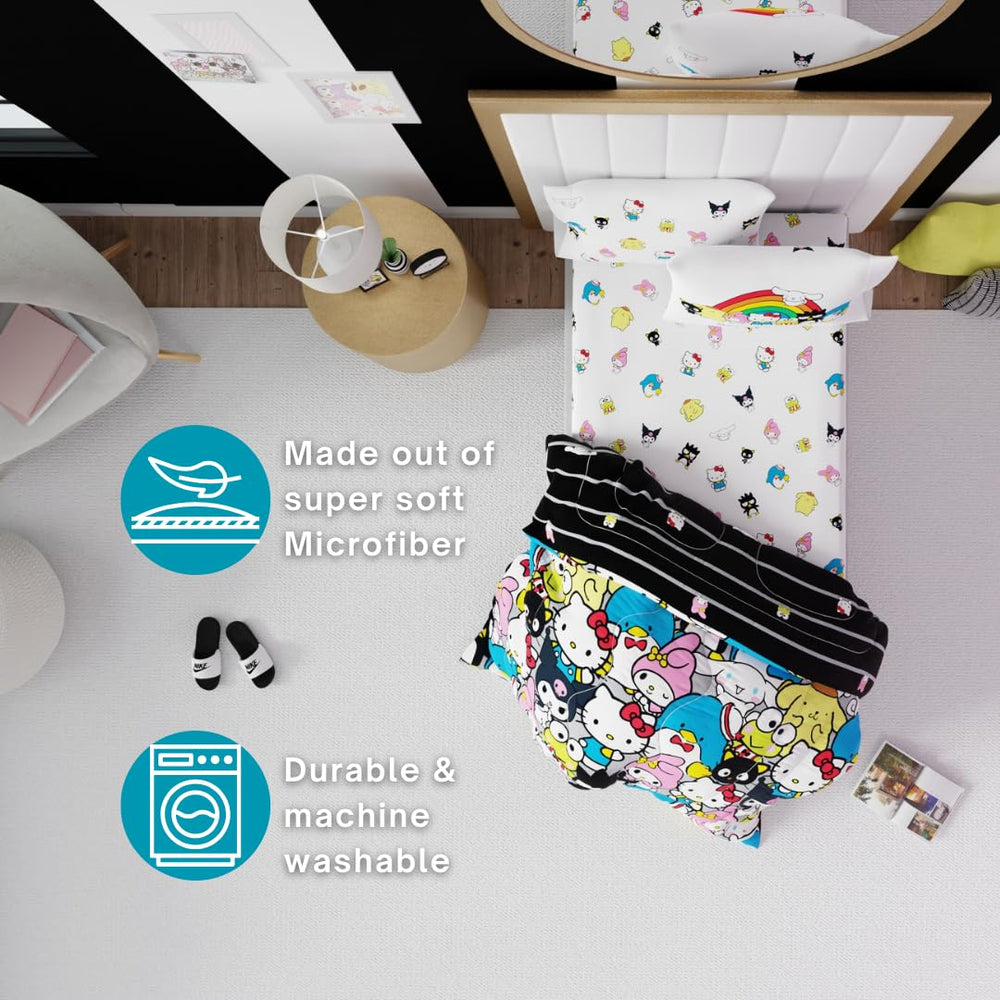 Franco Hello Kitty drap housse poches profondes garantissant maintien du matelas