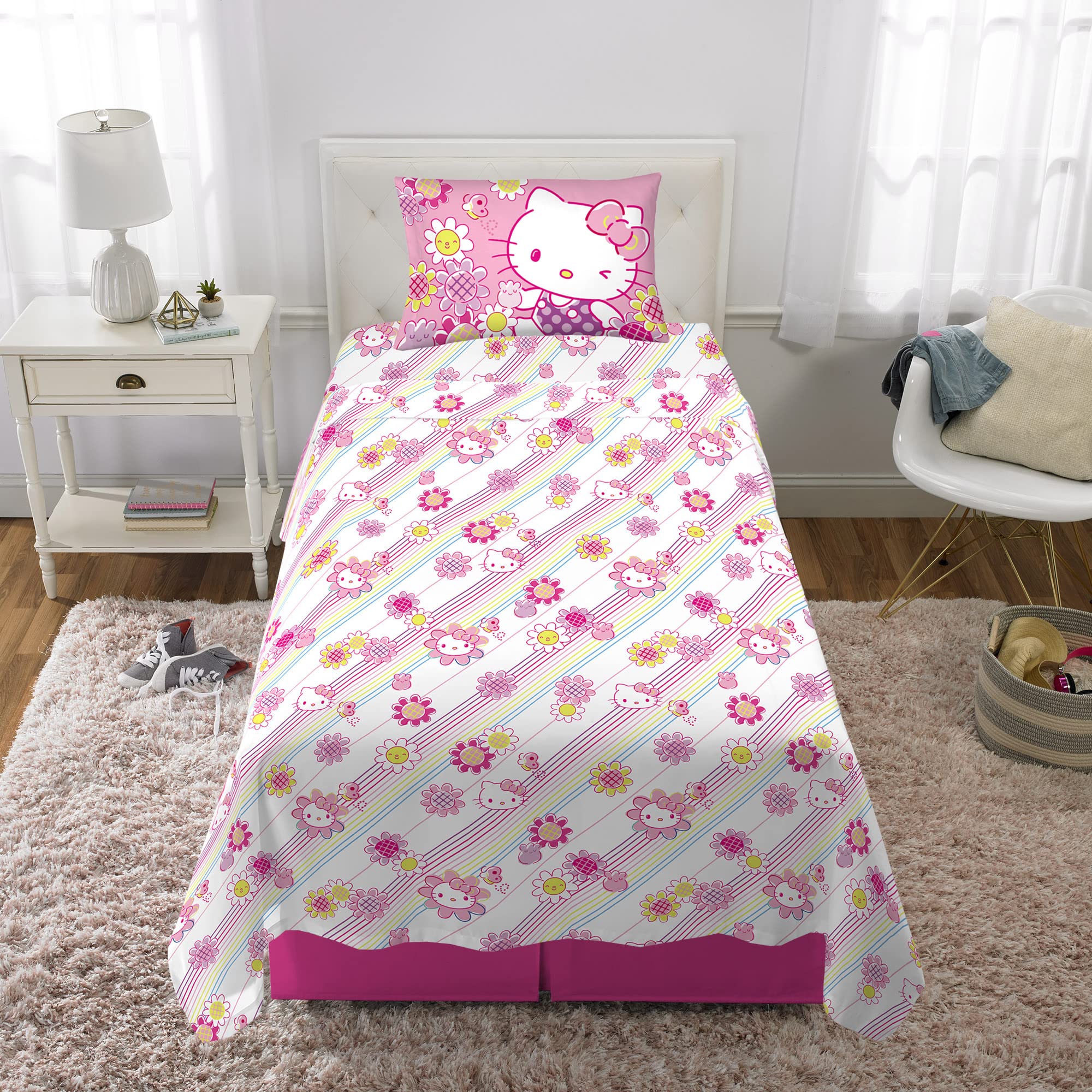 Franco Hello Kitty comparaison taille matelas montrant la poche profonde et maintien