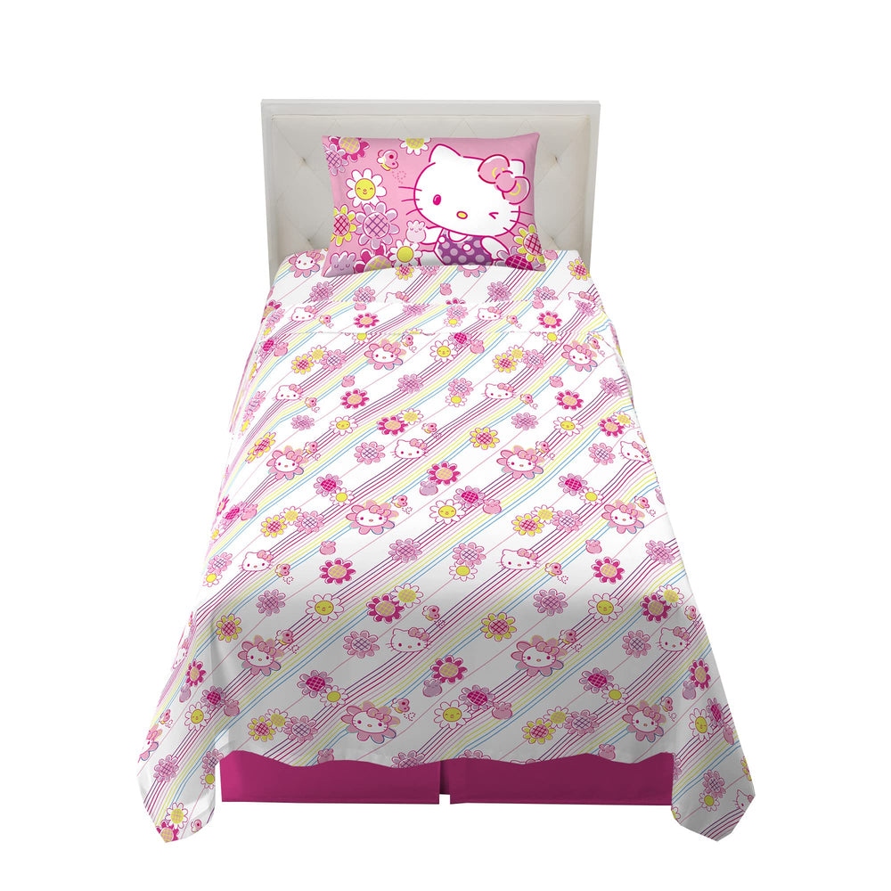 Franco Hello Kitty face du packaging montrant motif Rainbow Garden et attrait décoratif