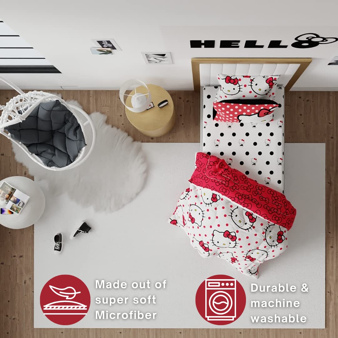 Franco Hello Kitty taie réversible avec clin d’œil, ajoute du caractère