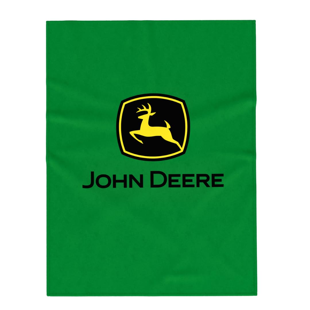 Franco John Deere face du plaid montrant logo et design pour une décoration campagnarde
