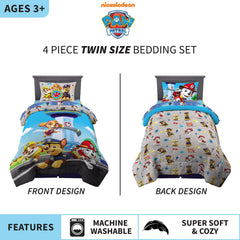 Franco drap-housse Paw Patrol coin élastique bien ajusté, maintien sûr du matelas