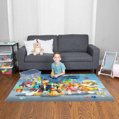 Franco tapis Paw Patrol gros plan poil bas résistant et facile à nettoyer