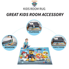 Franco tapis Paw Patrol dos en latex antidérapant pour sécurité au sol