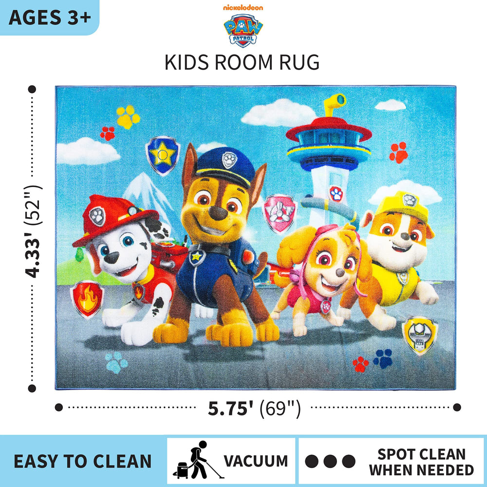 Franco tapis Paw Patrol comparaison taille pour évaluer dimensions pratiques