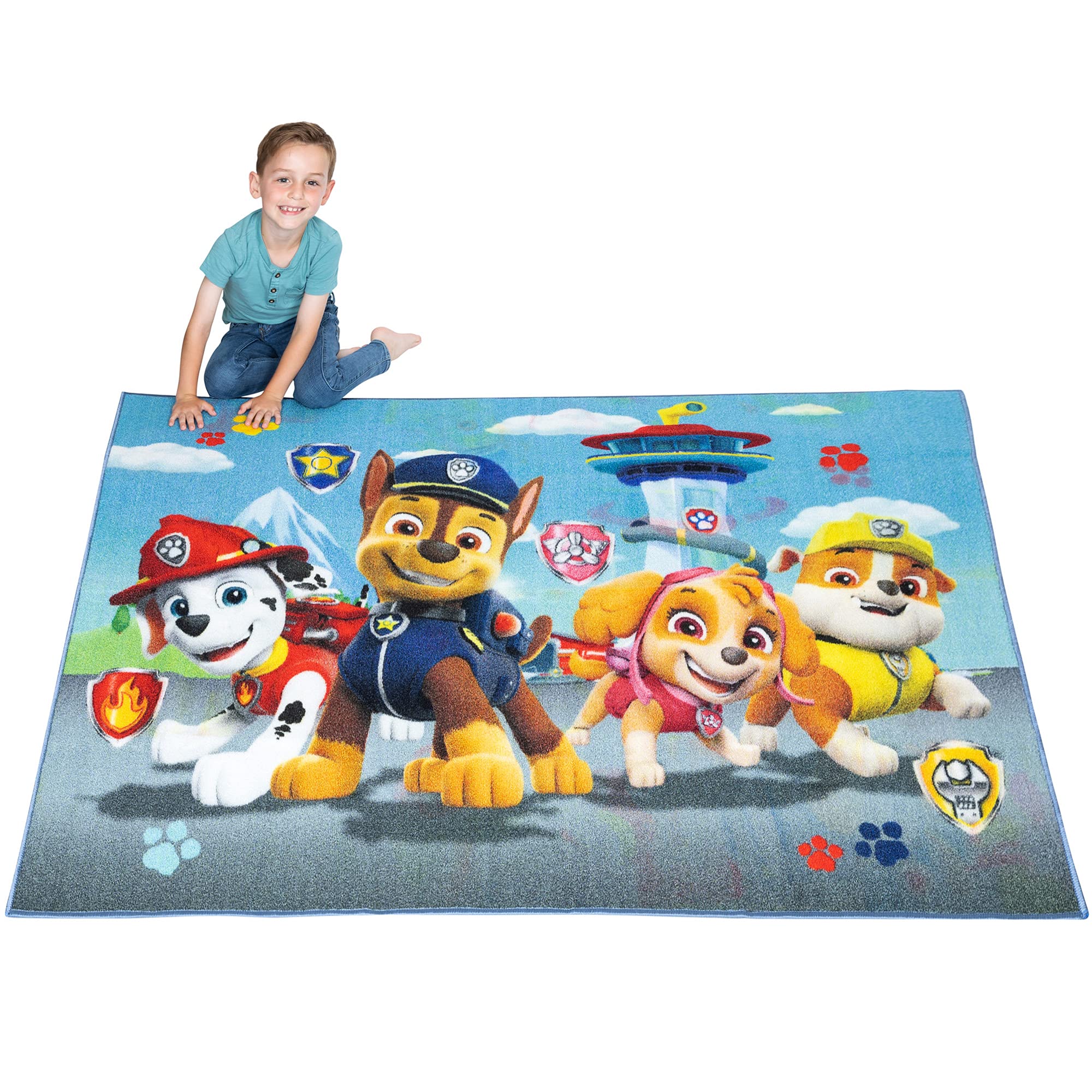Franco tapis Paw Patrol face avant couleurs vives pour chambre enfant