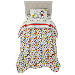 Franco couette verso motif Peanuts complet, change facilement l'ambiance