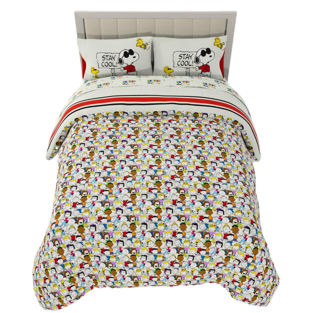 Franco Peanuts face arrière couette avec motif Peanuts coloré pour une chambre animée