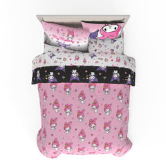 Franco couette face My Melody avec cœurs offrant ambiance douce et cosy