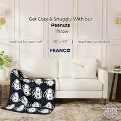 Franco Snoopy gros plan texture micro raschel offrant douceur tangible