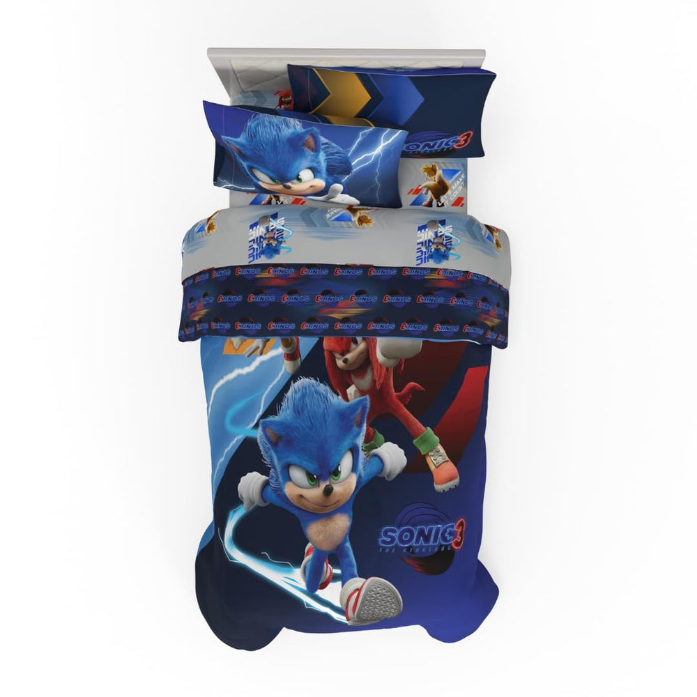 Franco couette Sonic face action montrant personnages et ambiance dynamique