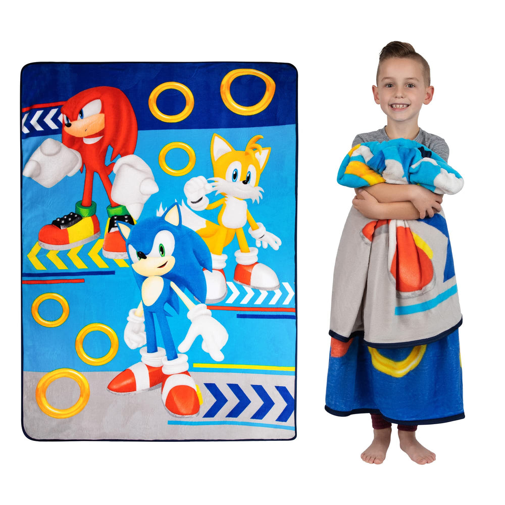 Franco couverture Sonic face avant montrant motifs colorés et confort