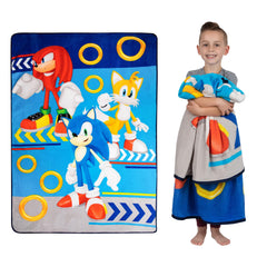 Franco couverture Sonic face avant montrant motifs colorés et confort