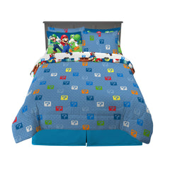 Franco couette réversible montrant face question block pour varier décor