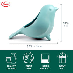 Fred & Friends profil incliné du BLUE BIRD pour rincer facilement