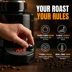 Fresh Roast SR540 ventilateur visible optimisant convection et uniformité
