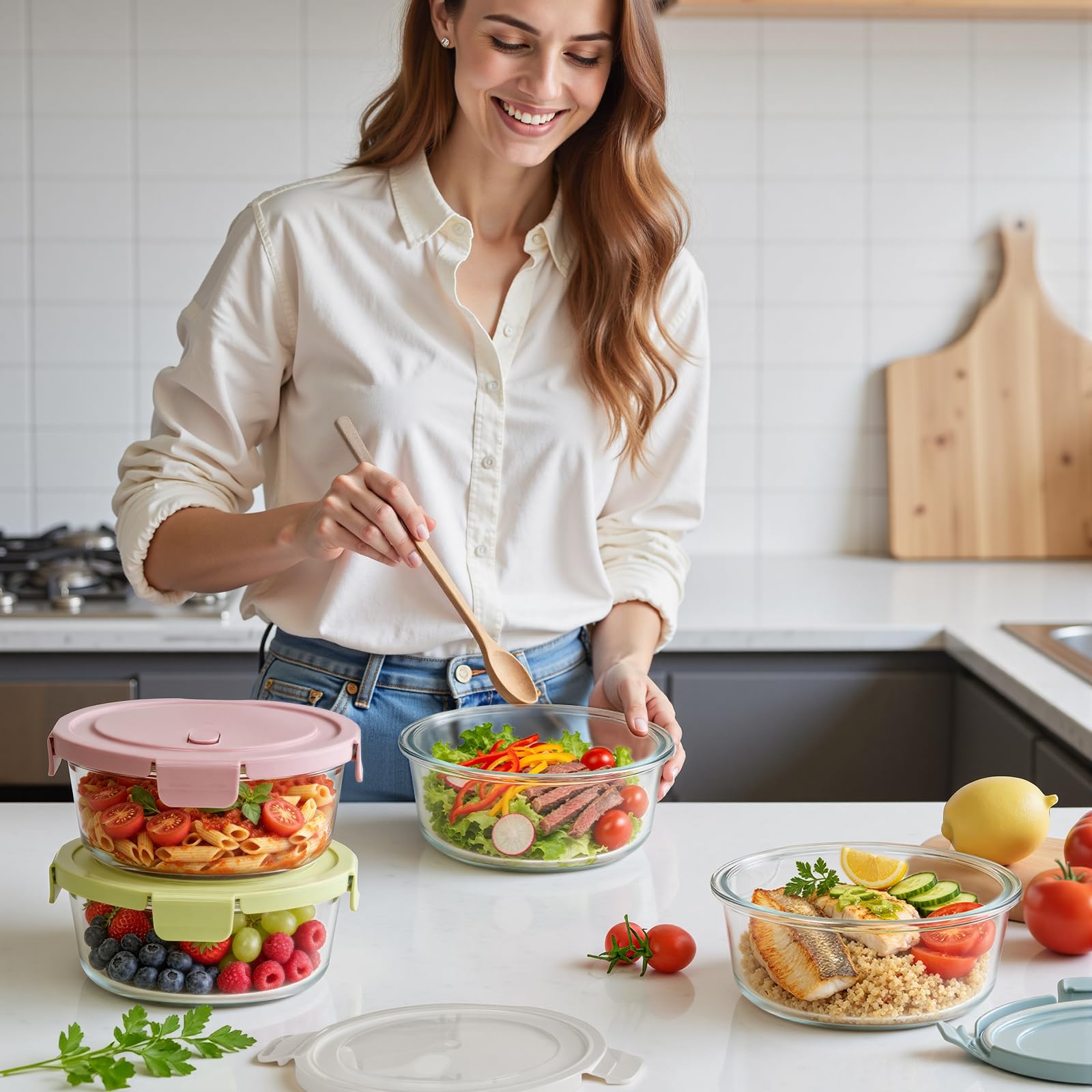 Freshmage boîtes empilées pour gain de place dans placard ou réfrigérateur