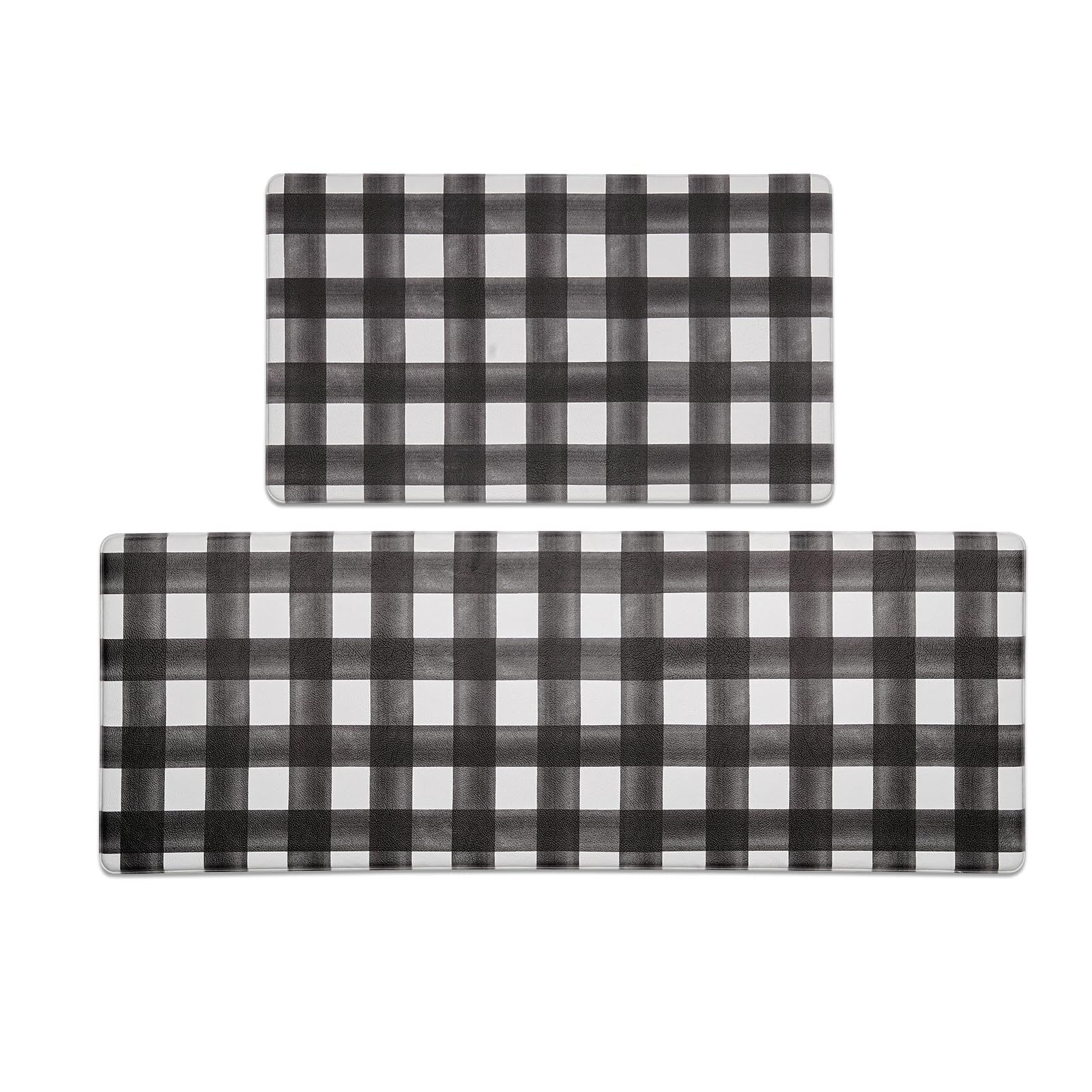 FRESHMINT tapis face avant motif plaid apportant style farmhouse et confort