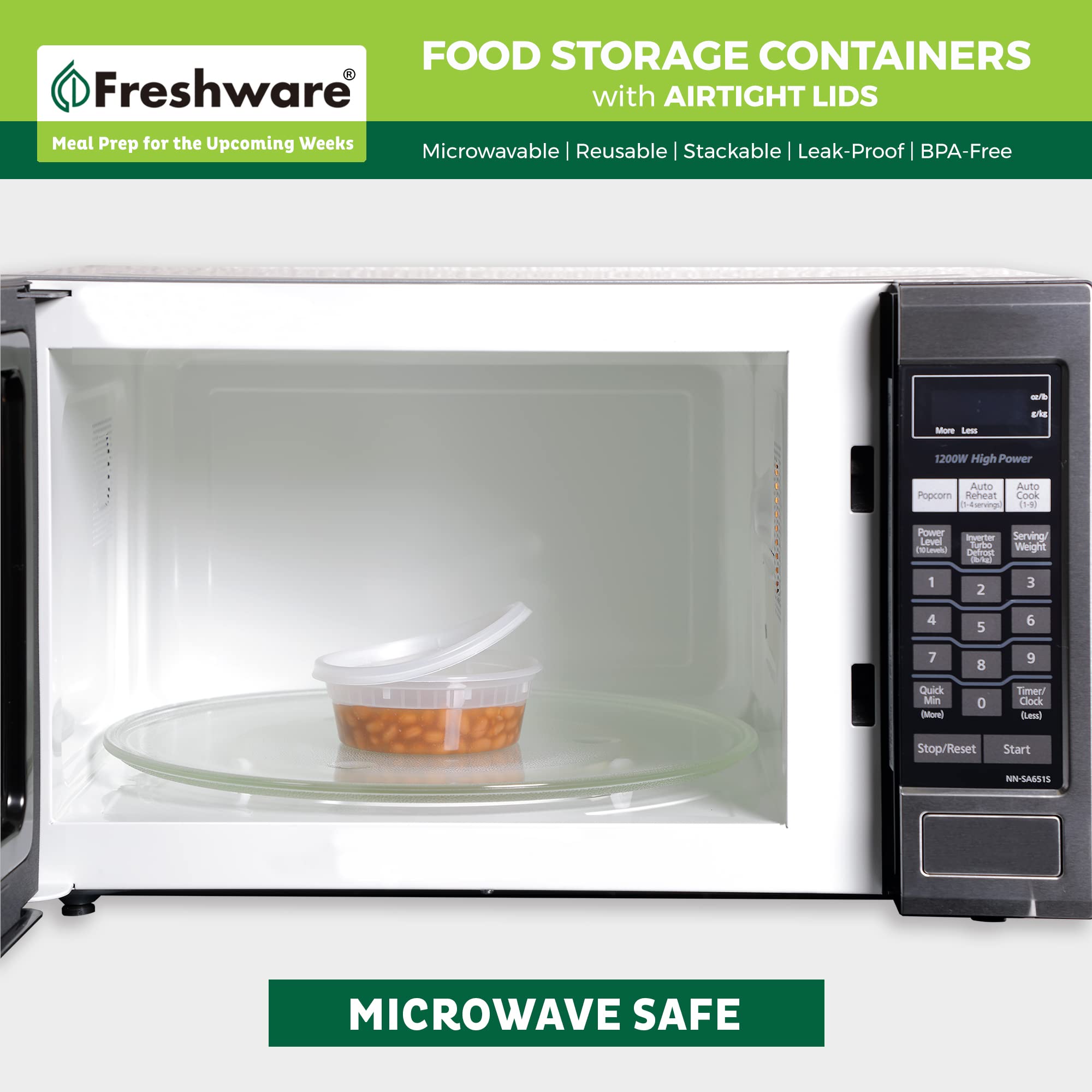 Freshware comparaison de taille 8 oz pour contrôle des portions